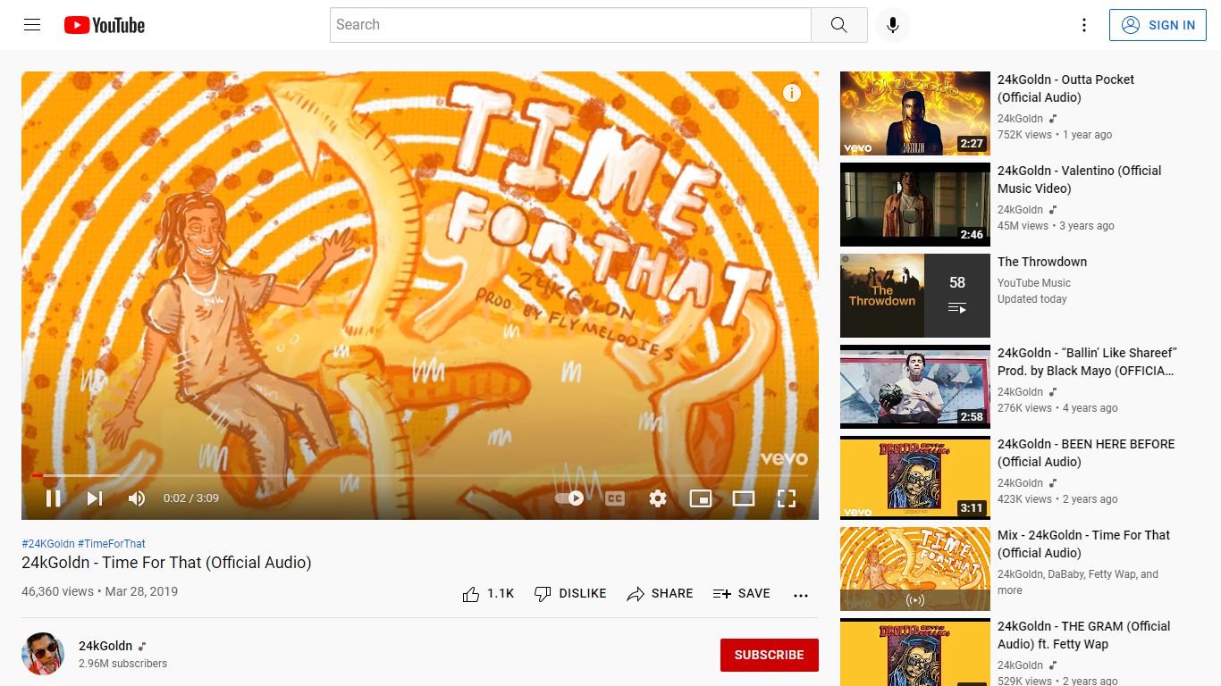 24kGoldn - Time For That (Official Audio) - YouTube